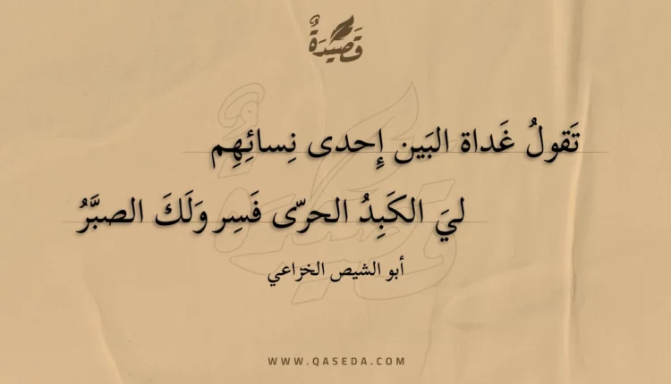 قصيدة تقول غداة البين إحدى نسائهم
