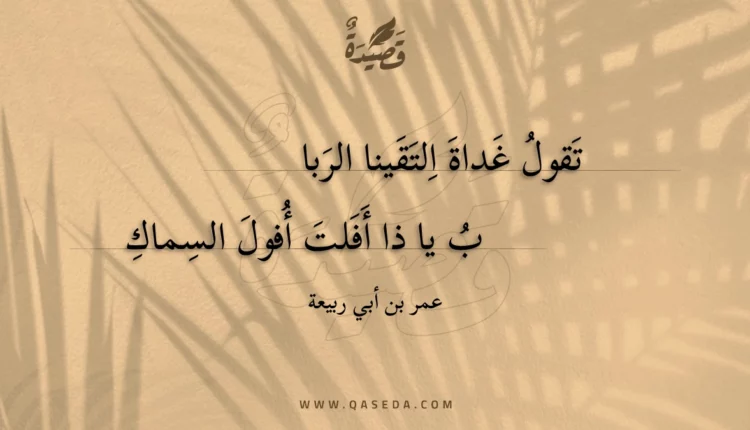 قصيدة تقول غداة التقينا الربا