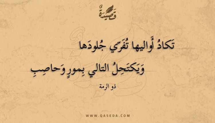 قصيدة تكاد أواليها تفري جلودها