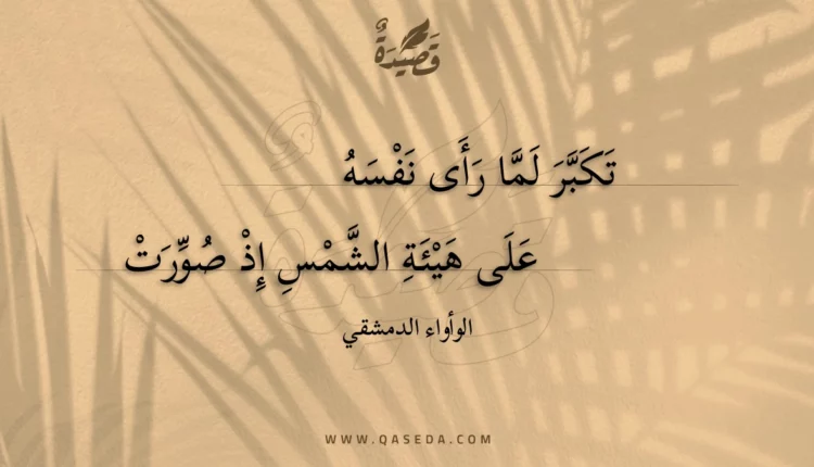 قصيدة تكبر لما رأى نفسه