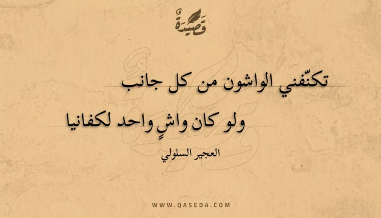 قصيدة تكنّفني الواشون من كل جانب