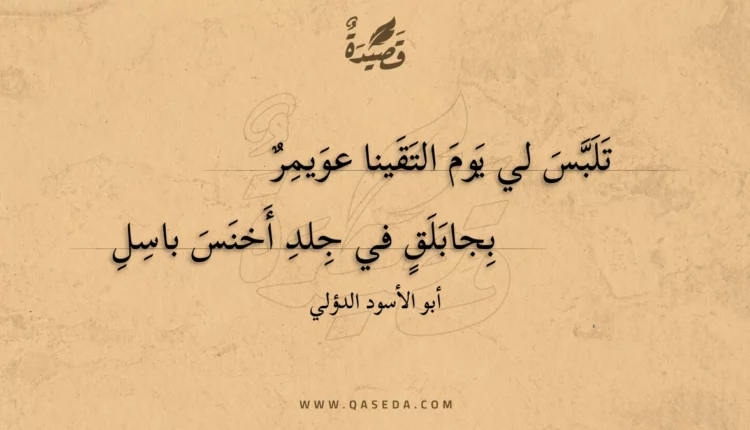 قصيدة تلبس لي يوم التقينا عويمر