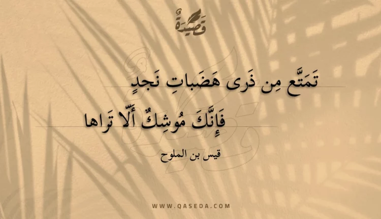 قصيدة تمتع من ذرى هضبات نجد