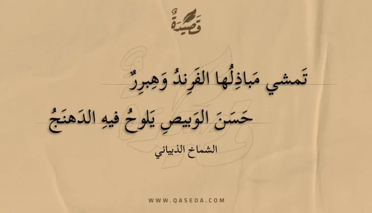قصيدة تمشي مباذلها الفرند وهبرر