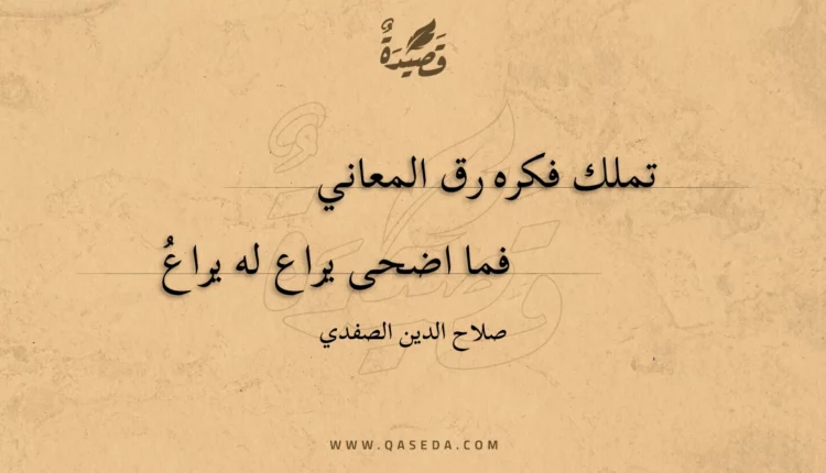 قصيدة تملك فكره رق المعاني