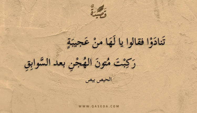 قصيدة تنادوا فقالوا يا لها من عجيبة