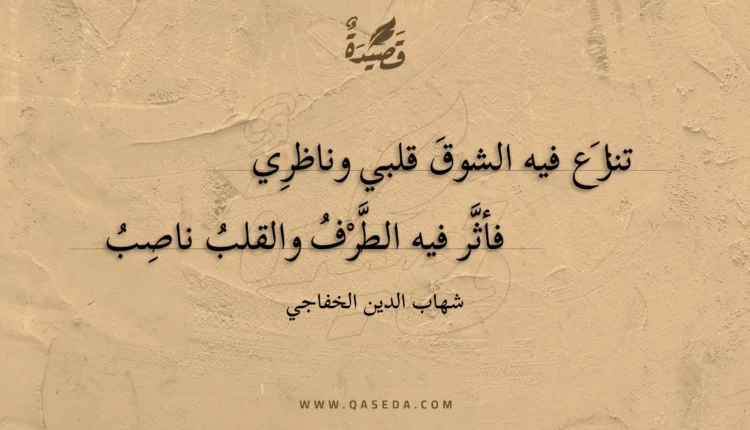 قصيدة تنازع فيه الشوق قلبي وناظري