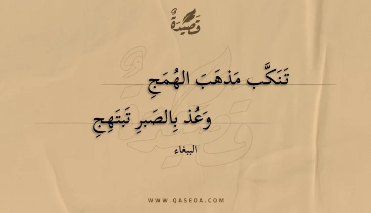 قصيدة تنكب مذهب الهمج