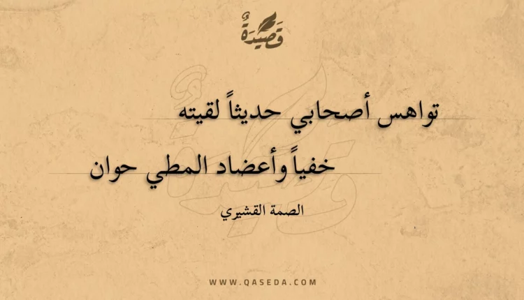 قصيدة تواهس أصحابي حديثا لقيته