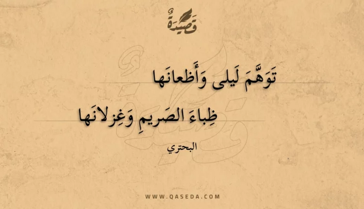 قصيدة توهم ليلى وأظعانها