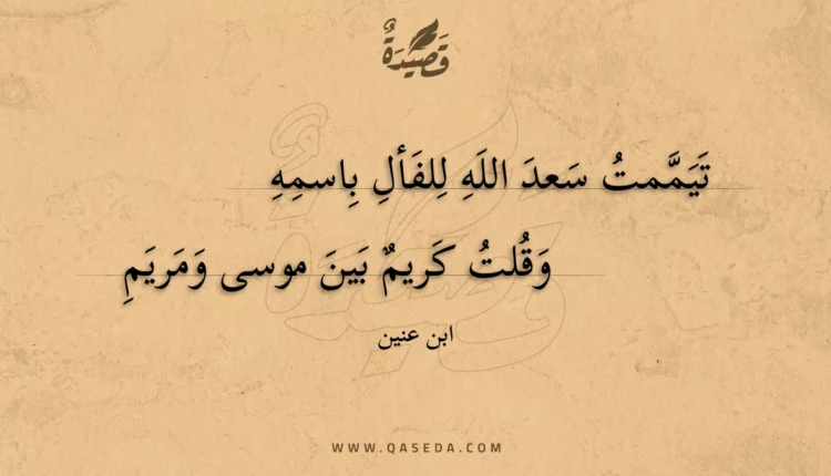 قصيدة تيممت سعد الله