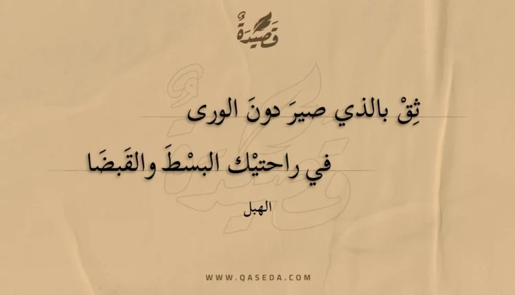 قصيدة ثق بالذي صير دون الورى