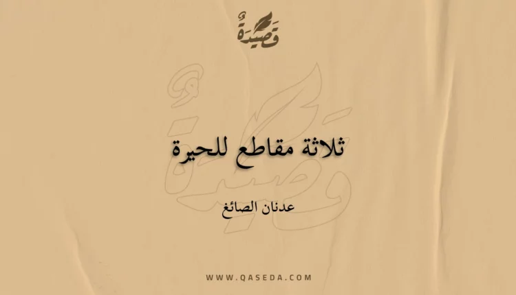 قصيدة ثلاثة مقاطع للحيرة