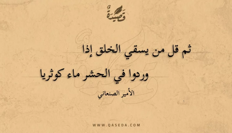 قصيدة ثم قل من يسقي الخلق إذا