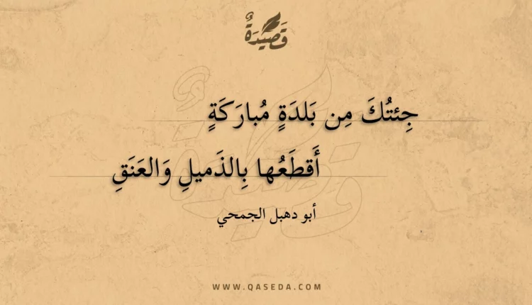 قصيدة جئتك من بلدة مباركة