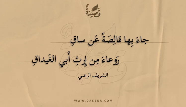 قصيدة جاء بها قالصة عن ساق