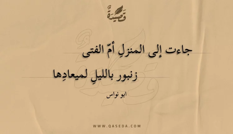 قصيدة جاءت إلى المنزل أم الفتى