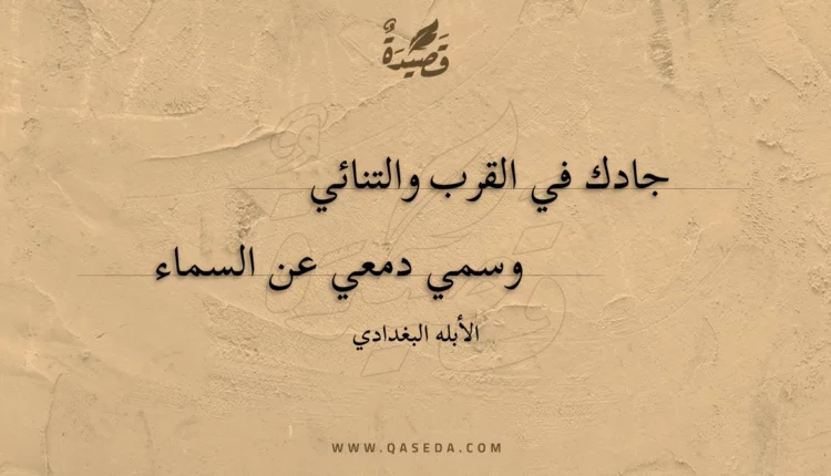 قصيدة جادك في القرب والتنائي