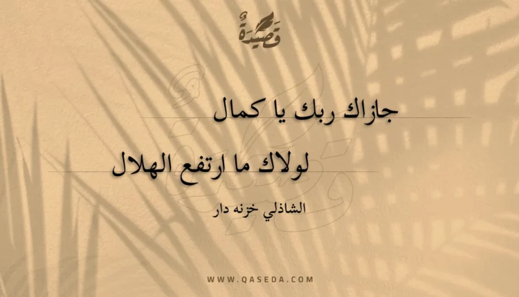 قصيدة جازاك ربك يا كمال