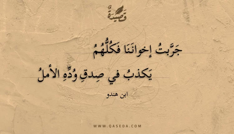 قصيدة جربت إخواننا فكلهم