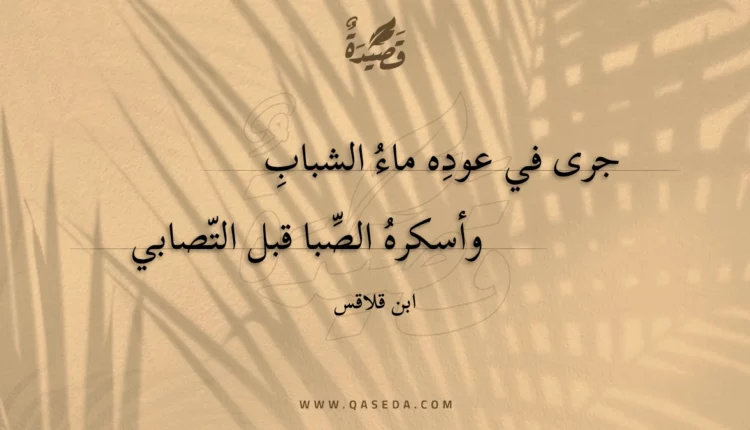 قصيدة جرى في عوده ماء الشباب