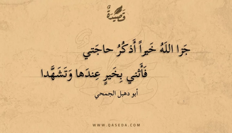 قصيدة جزا الله خيرا أذكر حاجتي