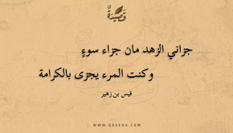 قصيدة جزاني الزهد مان جزاء سوء