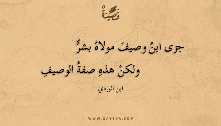 قصيدة جزى ابن وصيف مولاه بشر