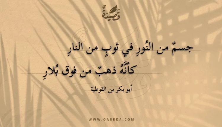 قصيدة جسم من النور في ثوب من النار