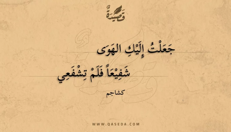 قصيدة جعلت إليك الهوى