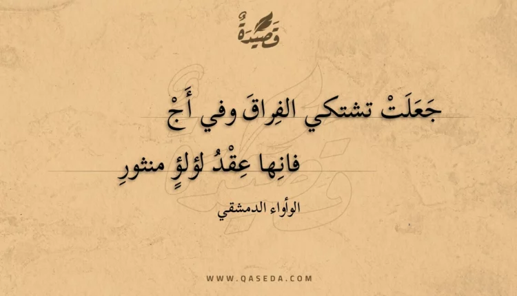 قصيدة جعلت تشتكي الفراق وفي