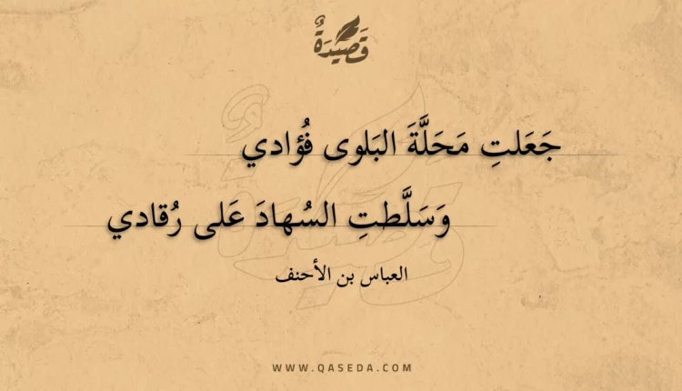 قصيدة جعلت محلة البلوى فؤادي