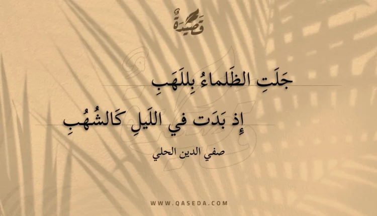 قصيدة جلت الظلماء بللهب