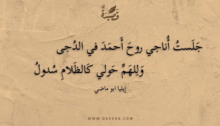 قصيدة جلست أناجي روح أحمد في الدجى