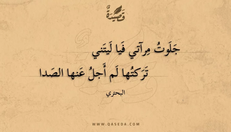 قصيدة جلوت مرآتي فيا ليتني