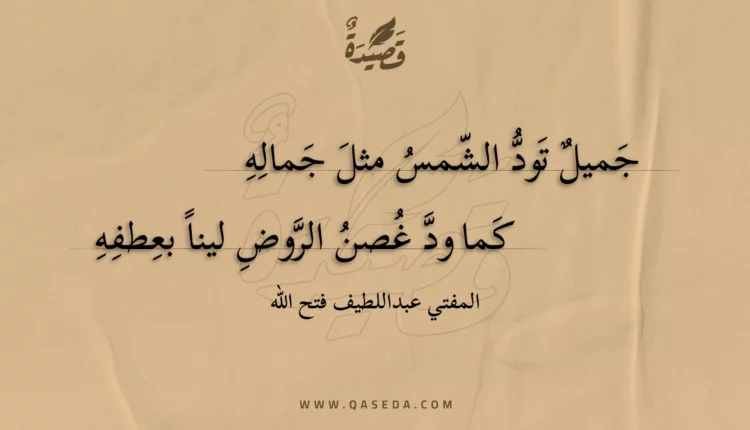 قصيدة جميل تود الشمس مثل جماله