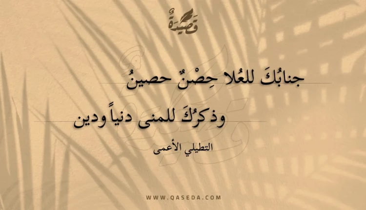 قصيدة جنابك للعلا حصن حصين