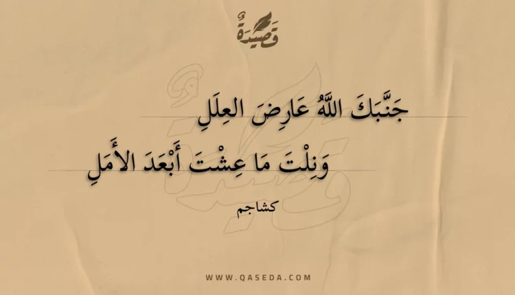 قصيدة جنبك الله عارض العلل