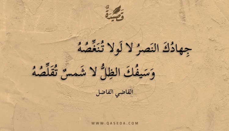 قصيدة جهادك النصر لا لولا تنغصه