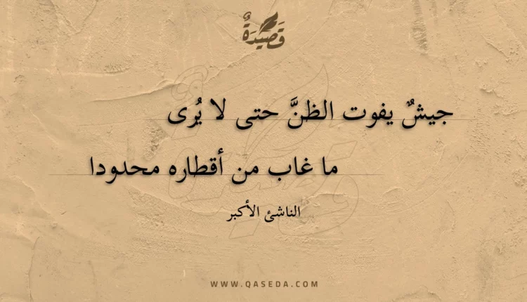 قصيدة جيش يفوت الظن حتى لا يرى
