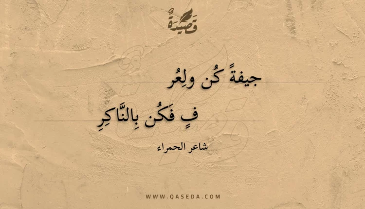 قصيدة جيفة كن ولعر