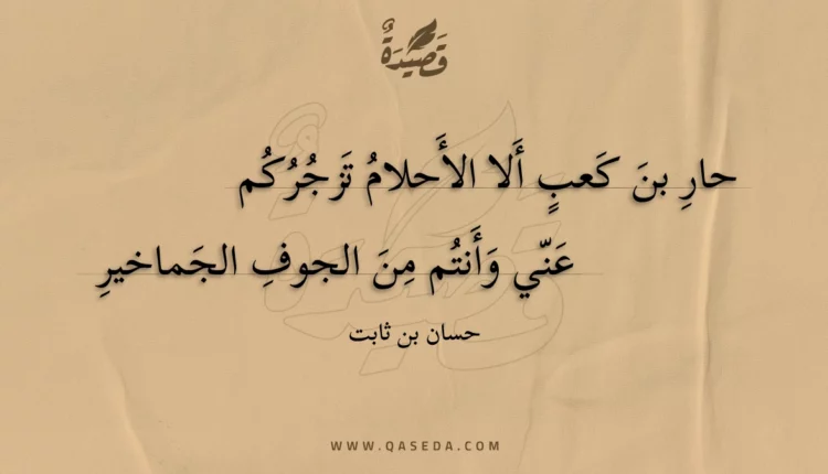 قصيدة حار بن كعب ألا الأحلام تزجركم
