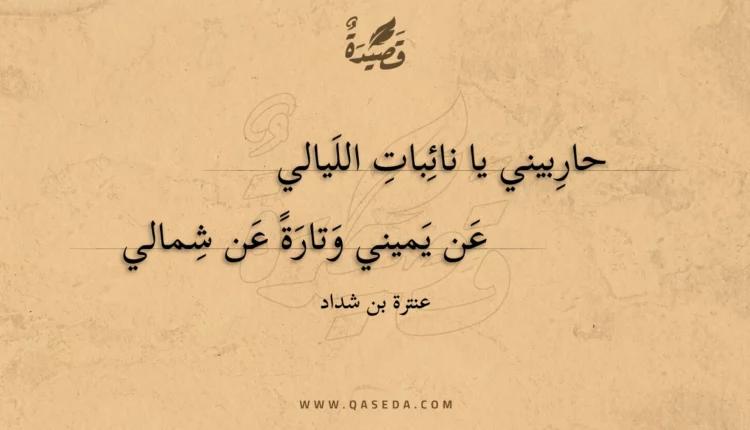 قصيدة حاربيني يا نائبات الليالي