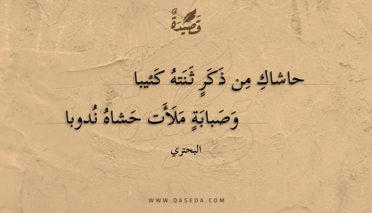 قصيدة حاشاك من ذكر ثنته كئيبا