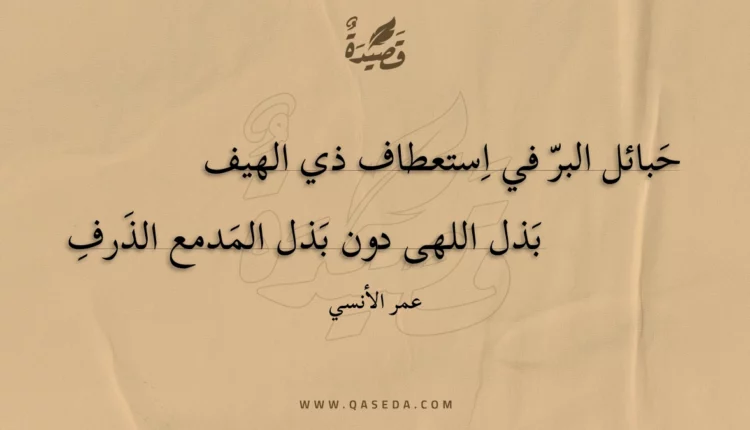 قصيدة حبائل البر في استعطاف ذي الهيف
