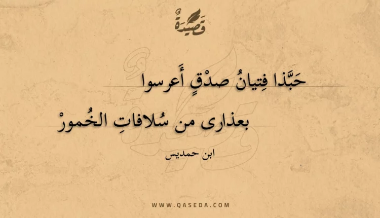 قصيدة حبذا فتيان صدق أعرسوا