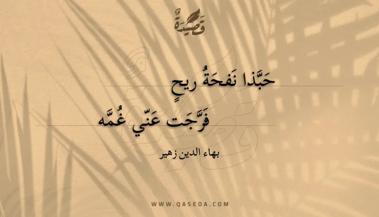قصيدة حبذا نفحة ريح
