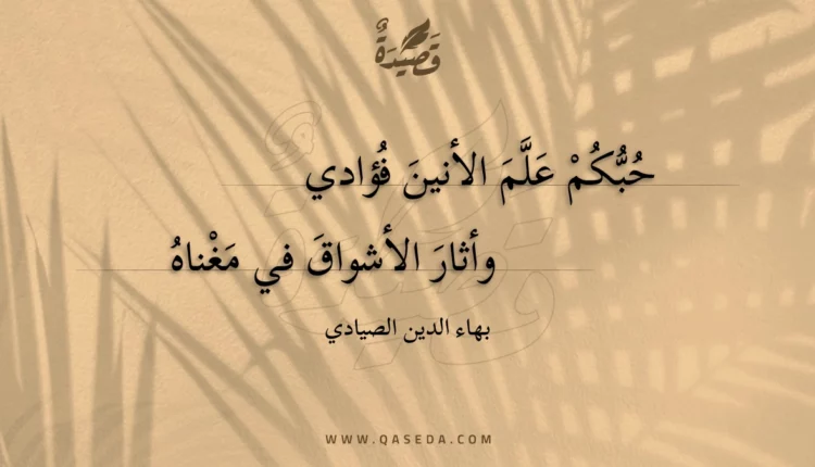 قصيدة حبكم علم الأنين فؤادي