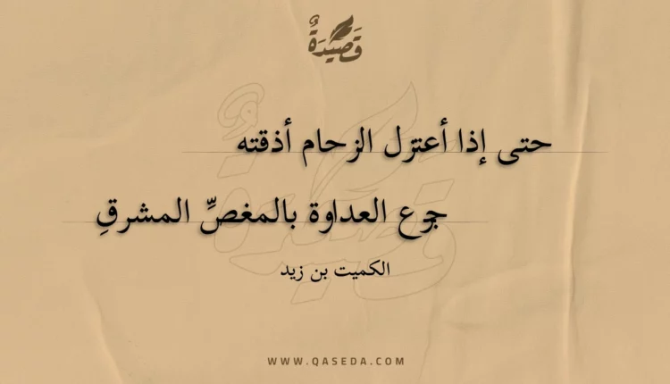 قصيدة حتى إذا أعتزل الزحام أذقته