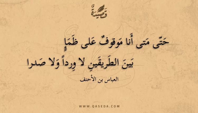 قصيدة حتى متى أنا موقوف على ظمإ